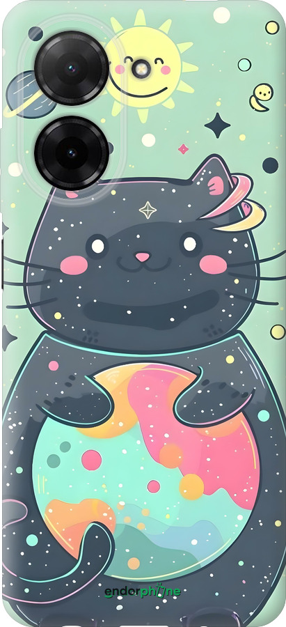 Силиконовый чехол Милый котик для Xiaomi Redmi A5 4G - 6364u-3926 изображение 