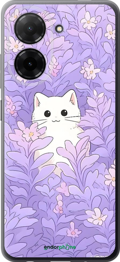 Силиконовый чехол Котик в цветах для Xiaomi Redmi A5 4G - 6390u-3926 изображение 