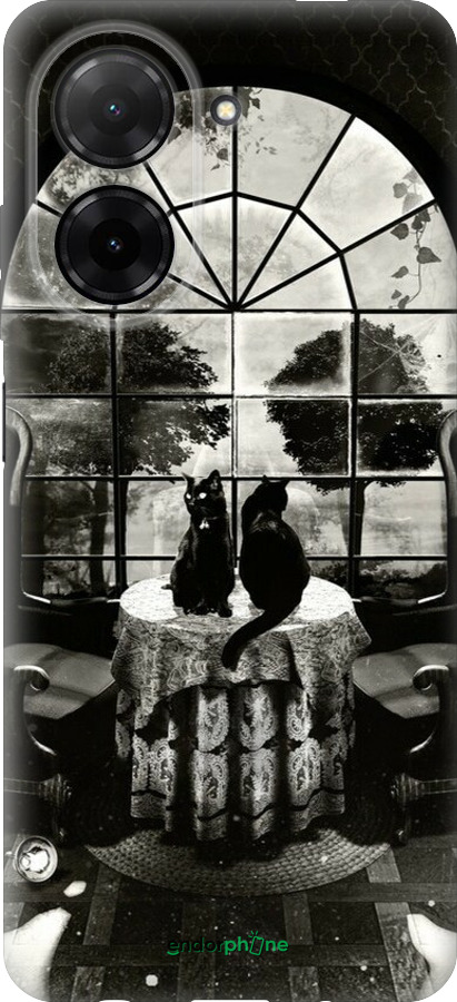 Силиконовый чехол Череп и коты для Xiaomi Redmi A5 4G - 6432u-3926 изображение 