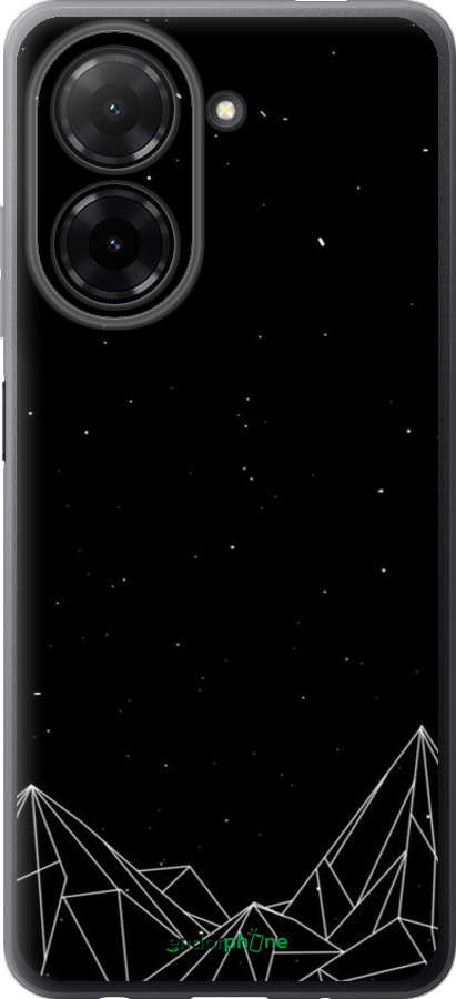 Силіконовий чехол Чорно білі абстрактні гори для Xiaomi Redmi A5 4G - 6437u-3926 изображение 