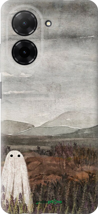 Силиконовый чехол Одинокий призрак на фоне гор для Xiaomi Redmi A5 4G - 6486u-3926 изображение 