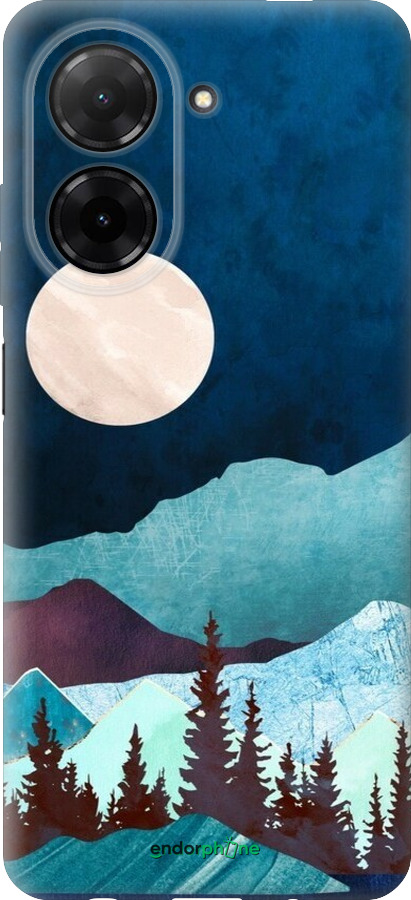 Силиконовый чехол Горная идиллия ночной пейзаж для Xiaomi Redmi A5 4G - 6488u-3926 изображение 