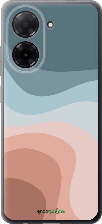 Силіконовий чехол З синіми та рожевими хвилями в стилі ретро для Xiaomi Redmi A5 4G - 6532u-3926 изображение 