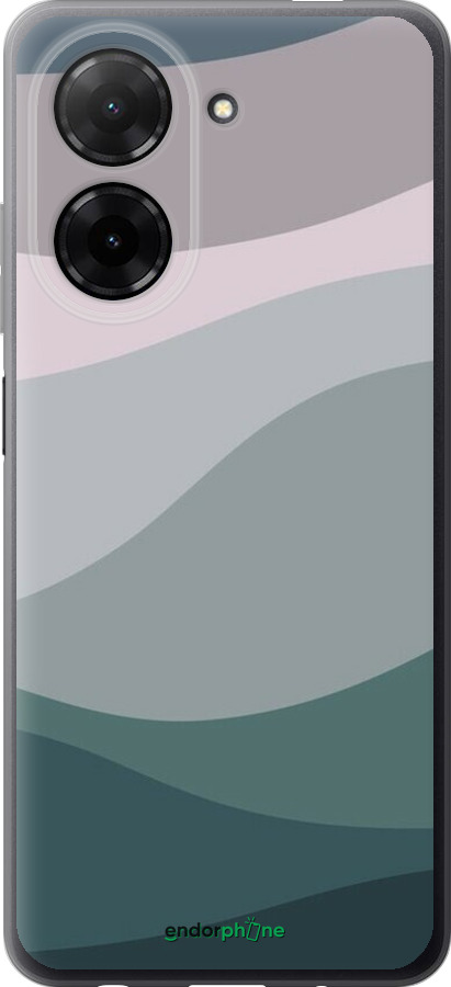 Силиконовый чехол С фиолетовым и бирюзовым ретро-стилем и волнами для Xiaomi Redmi A5 4G - 6533u-3926 изображение 