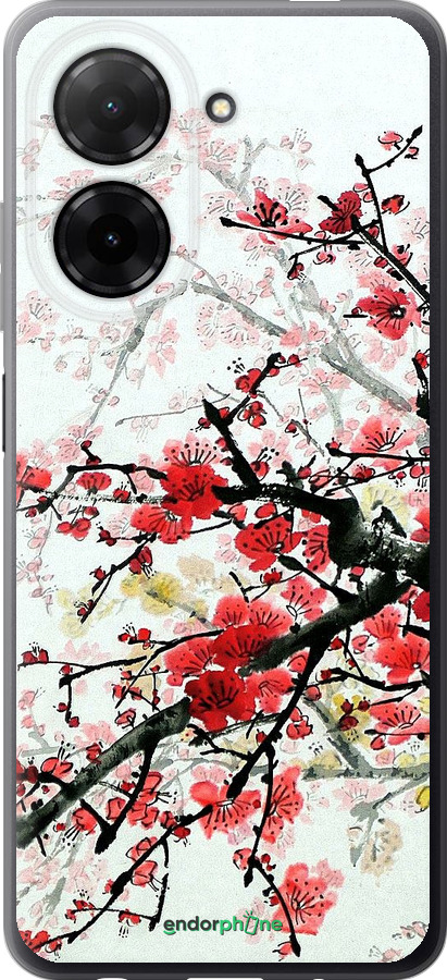 Силиконовый чехол Цветущий куст для Xiaomi Redmi A5 4G - 831u-3926 изображение 