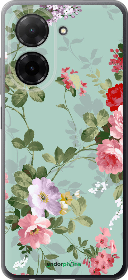 Силиконовый чехол Цветочные обои 2 для Xiaomi POCO C71 4G - 862u-4146 изображение 