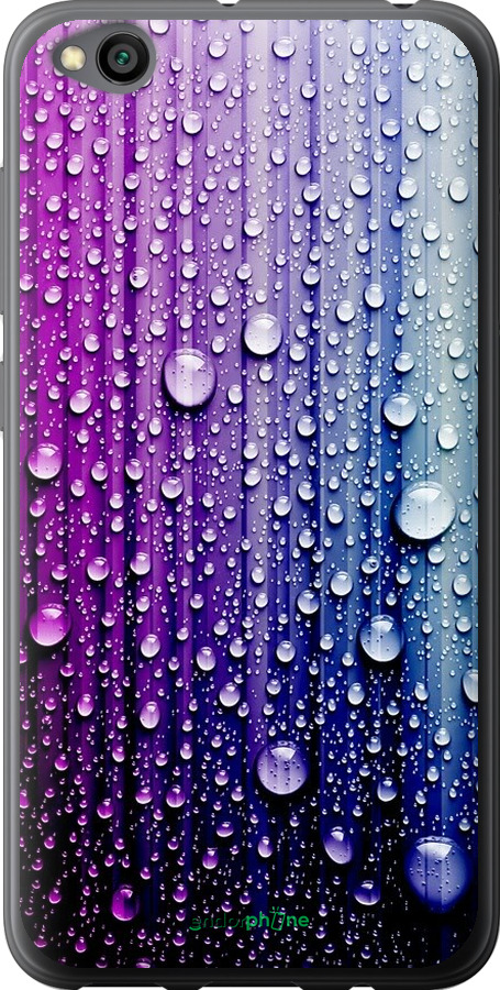 

Силіконовий чохол "Краплини води" для Xiaomi Redmi Go, Синій