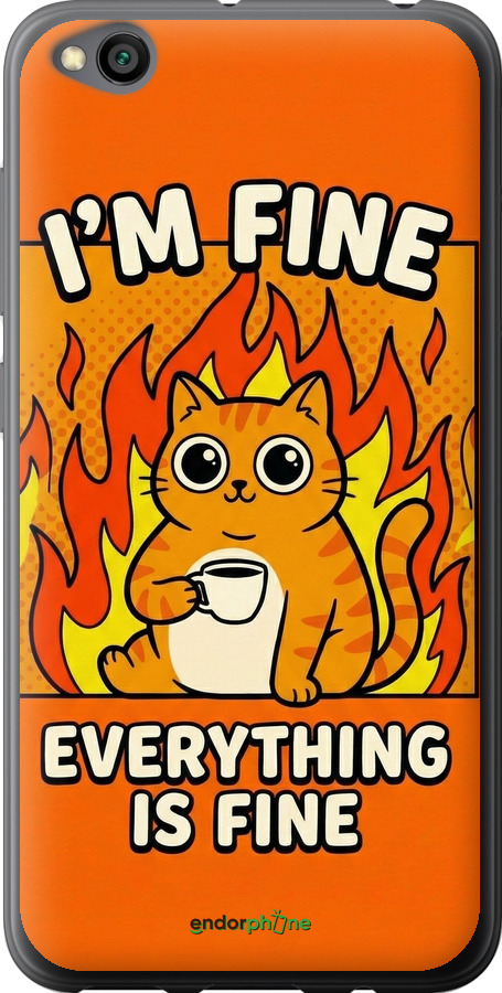 Силиконовый чехол Funny Cat для Xiaomi Redmi Go - 6786u-1667 изображение 