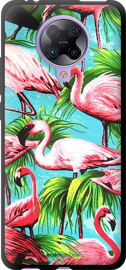 TPU чехол Tropical background для Xiaomi Poco F2 Pro - 4016b-2072 изображение 