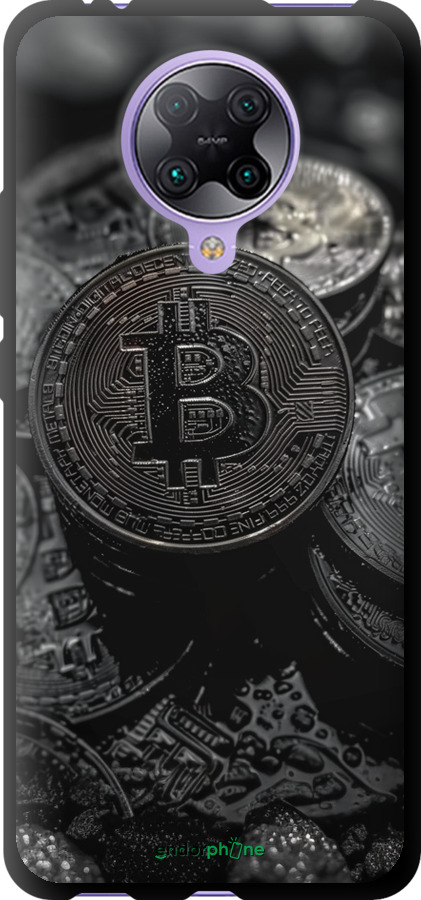 TPU чехол Black Bitcoin для Xiaomi Poco F2 Pro - 6090b-2072 изображение 