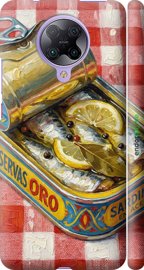 3D пластиковый матовый чехол Vintage Sardine Tin Phone для Xiaomi Redmi K30 Pro - 6772m-1899 изображение 