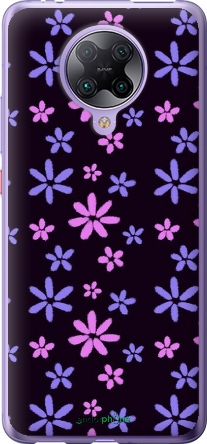 Силіконовий чехол з квітами для Xiaomi Redmi K30 Pro - 6258u-1899 изображение 