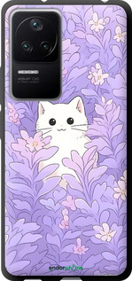 TPU чехол Котик в цветах для Xiaomi Redmi K40S - 6390b-2582 изображение 