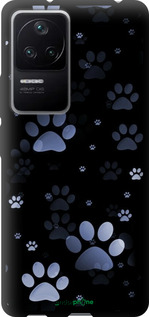 TPU чехол С синими отпечатками лап для Xiaomi Redmi K40S - 6441b-2582 изображение 