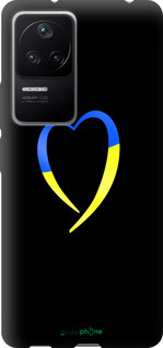 TPU чехол Жёлто-голубое сердце для Xiaomi Redmi K40S - 885b-2582 изображение 