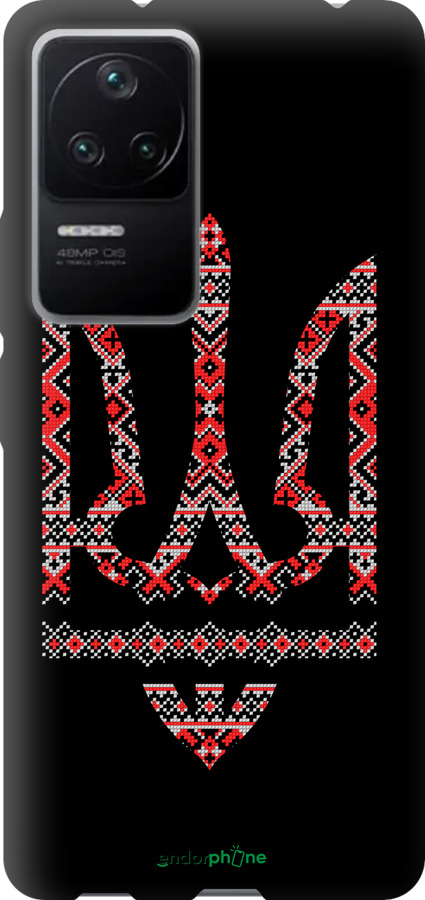 TPU чехол Герб - вышиванка на черном фоне для Xiaomi Redmi K40S - 1196b-2582 изображение 