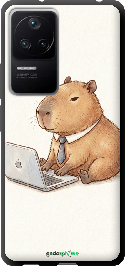 TPU чехол Funny Capybara CEO Working для Xiaomi Redmi K40S - 6777b-2582 изображение 