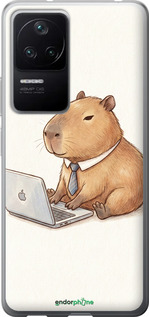 Силиконовый чехол 'Funny Capybara CEO Working' для Xiaomi Poco F4 изображение 1