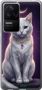 Силиконовый чехол Mystic White Cat Gothic Dark Purple Gold для Xiaomi Poco F4 - 6805u-3917 изображение 