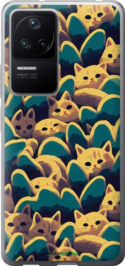Силіконовий чехол Із зображенням котиків для Xiaomi Redmi K40S - 6429u-2582 изображение 