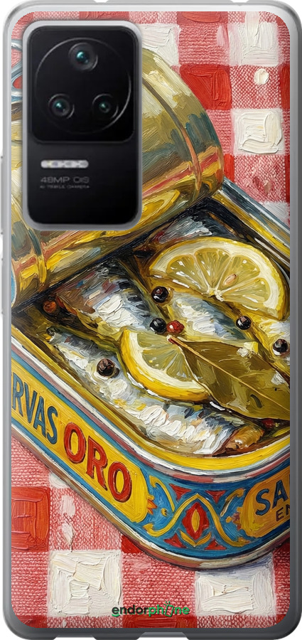 Силиконовый чехол Vintage Sardine Tin Phone для Xiaomi Redmi K40S - 6772u-2582 изображение 