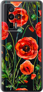 Силиконовый чехол Нарисованные маки для Xiaomi Redmi K60 Pro - 4278u-3457 изображение 