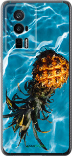 Силиконовый чехол Ананас на воде для Xiaomi Redmi K60 Pro - 4384u-3457 изображение 