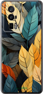 Силиконовый чехол Кольорове листя для Xiaomi Redmi K60 Pro - 5644u-3457 изображение 
