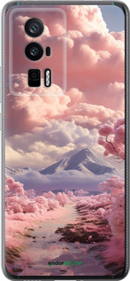 Силиконовый чехол Розовые облака для Xiaomi Redmi K60 Pro - 5660u-3457 изображение 