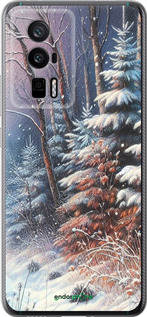 Силиконовый чехол Зимний пейзаж для Xiaomi Redmi K60 Pro - 5814u-3457 изображение 