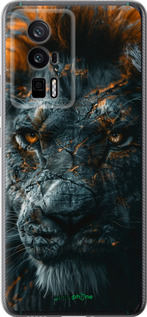 Силіконовий чехол Полум'яний лев для Xiaomi Redmi K60 Pro - 6153u-3457 изображение 
