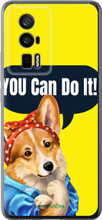 Силіконовий чехол чехол с корги You Can Do It для Xiaomi Redmi K60 Pro - 6184u-3457 изображение 
