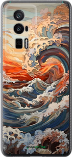 Силіконовий чехол Арт хвилі для Xiaomi Redmi K60 Pro - 6324u-3457 изображение 