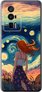 Силиконовый чехол Девушка Арт для Xiaomi Redmi K60 Pro - 6325u-3457 изображение 