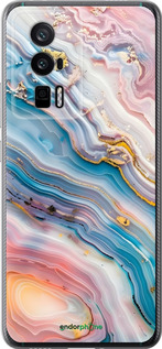 Силиконовый чехол Мрамор красивый для Xiaomi Redmi K60 Pro - 6376u-3457 изображение 