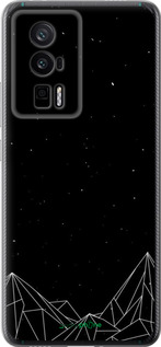 Силиконовый чехол Черно белые абстрактные горы для Xiaomi Redmi K60 Pro - 6437u-3457 изображение 