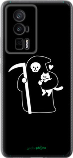 Силиконовый чехол Минималистичный арт: смерть и кошка для Xiaomi Redmi K60 Pro - 6529u-3457 изображение 