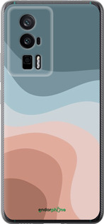 Силиконовый чехол С синими и розовыми волнами в стиле ретро для Xiaomi Redmi K60 Pro - 6532u-3457 изображение 