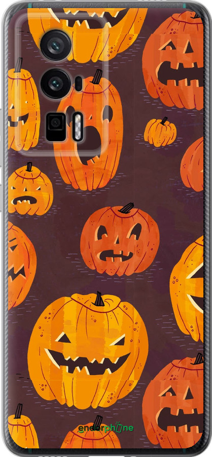 Силиконовый чехол Тыквы на Хеллоуин для Xiaomi Redmi K60 Pro - 233u-3457 изображение 