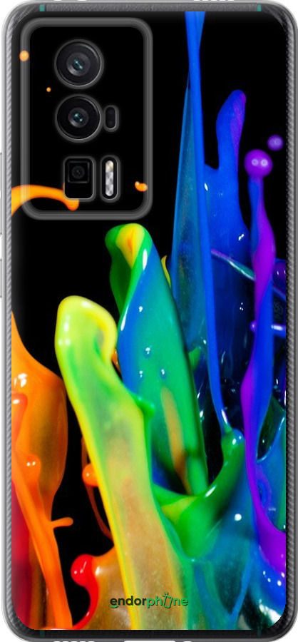 Силіконовий чехол Бризки фарби для Xiaomi Redmi K60 Pro - 3957u-3457 изображение 