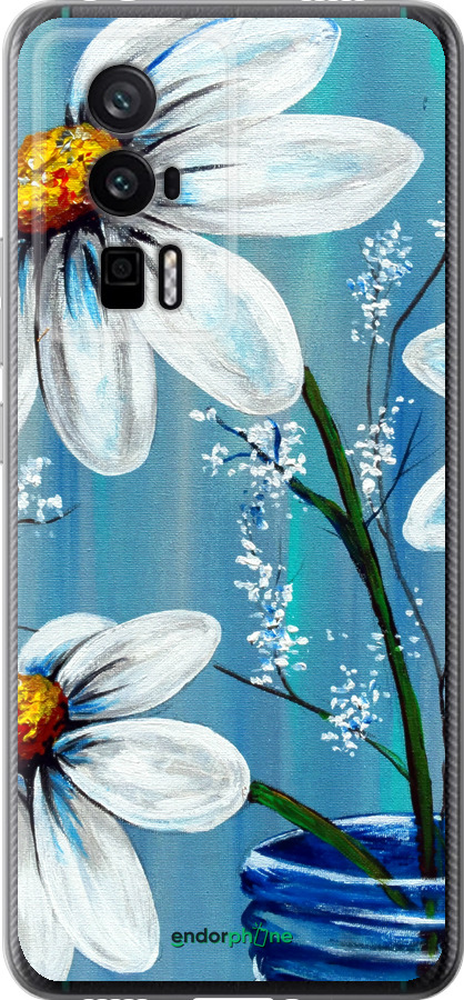 Силіконовий чехол Красиві арт-ромашки для Xiaomi Redmi K60 Pro - 4031u-3457 изображение 