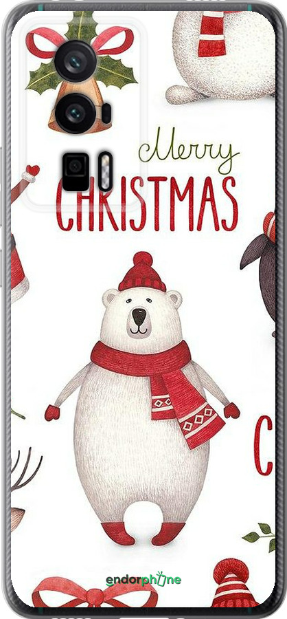 Силіконовий чехол Merry Christmas для Xiaomi Redmi K60 Pro - 4106u-3457 изображение 