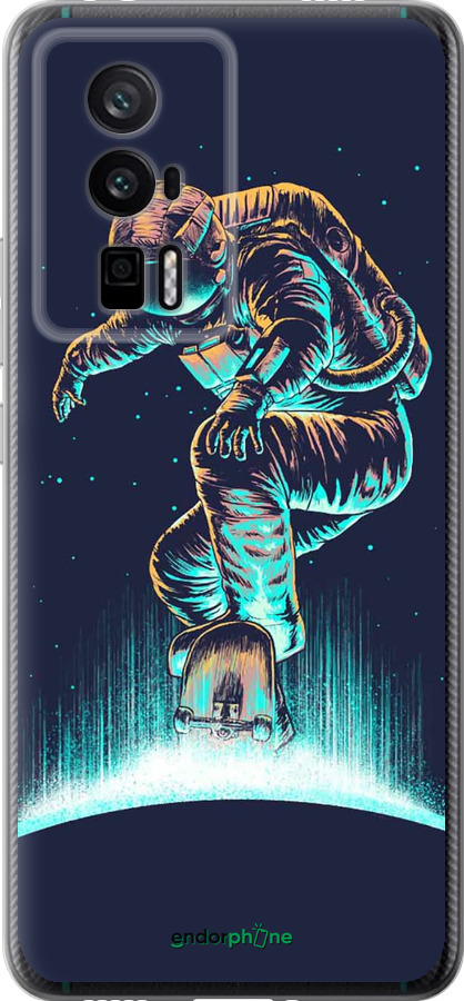Силиконовый чехол Космонавт на скейтборде для Xiaomi Redmi K60 Pro - 4145u-3457 изображение 