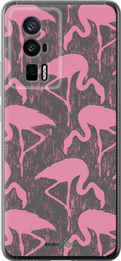 Силиконовый чехол Vintage-Flamingos для Xiaomi Redmi K60 Pro - 4171u-3457 изображение 