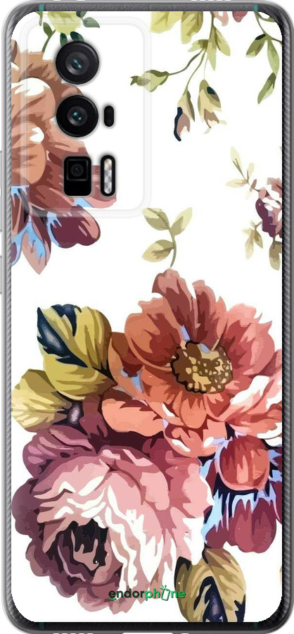 Силіконовий чехол Vintage flowers для Xiaomi Redmi K60 Pro - 4333u-3457 изображение 