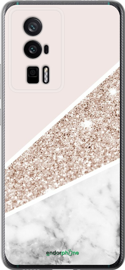 Силіконовий чехол Пастельний мармур для Xiaomi Redmi K60 Pro - 4342u-3457 изображение 