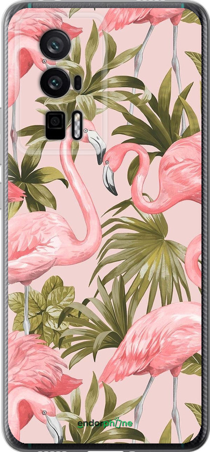 Силиконовый чехол фламинго 2 для Xiaomi Redmi K60 Pro - 4360u-3457 изображение 