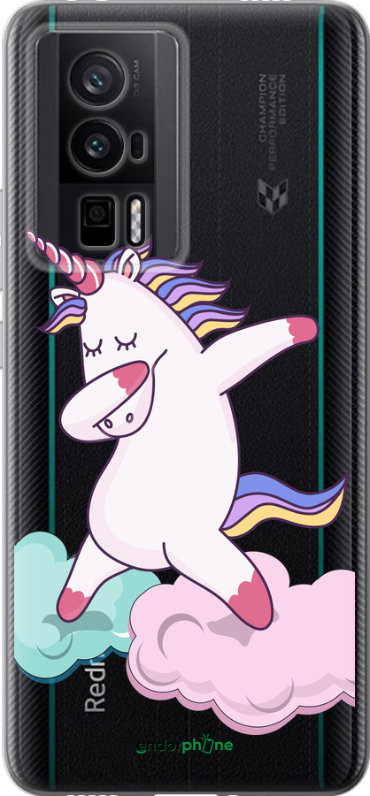 Силиконовый чехол Единорог для Xiaomi Redmi K60 Pro - 4702u-3457 изображение 
