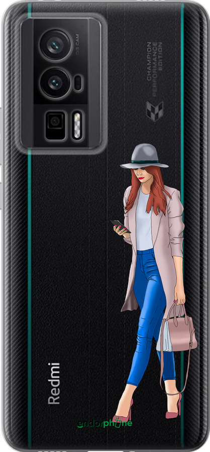 Силиконовый чехол Девушка 1 для Xiaomi Redmi K60 Pro - 4751u-3457 изображение 
