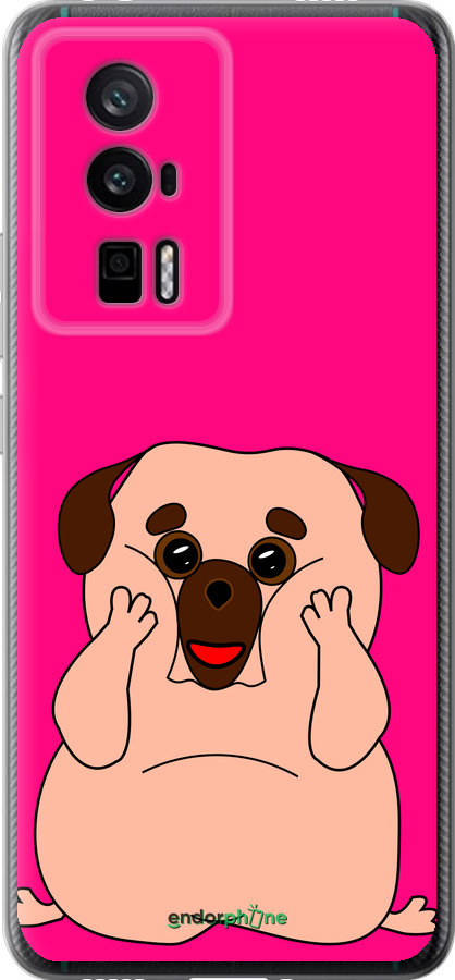 Силіконовий чехол Веселий мопс для Xiaomi Redmi K60 Pro - 4908u-3457 изображение 